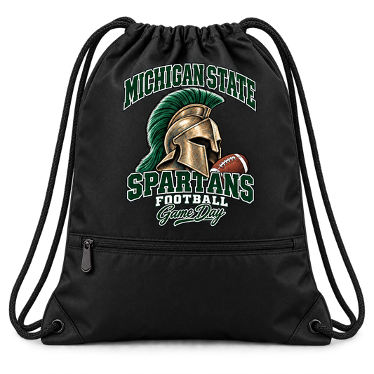 Michigan State Mascot Zip-Pocket Drawstring Bag — product thumbnail