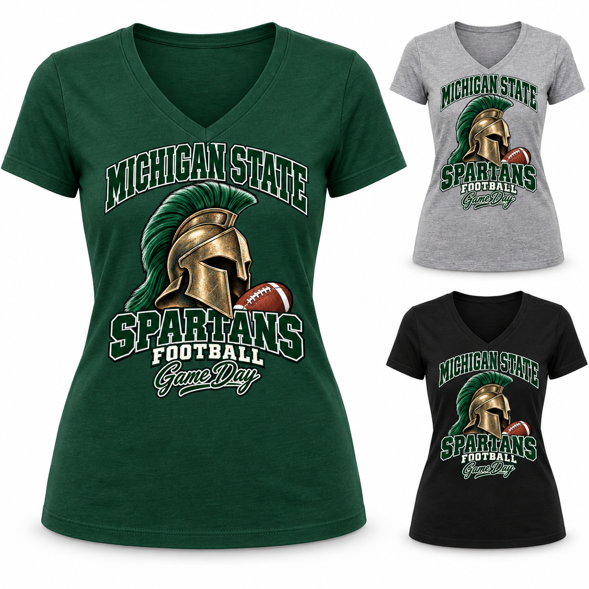 Michigan State Women's Mascot V-Neck T-Shirt — product thumbnail
