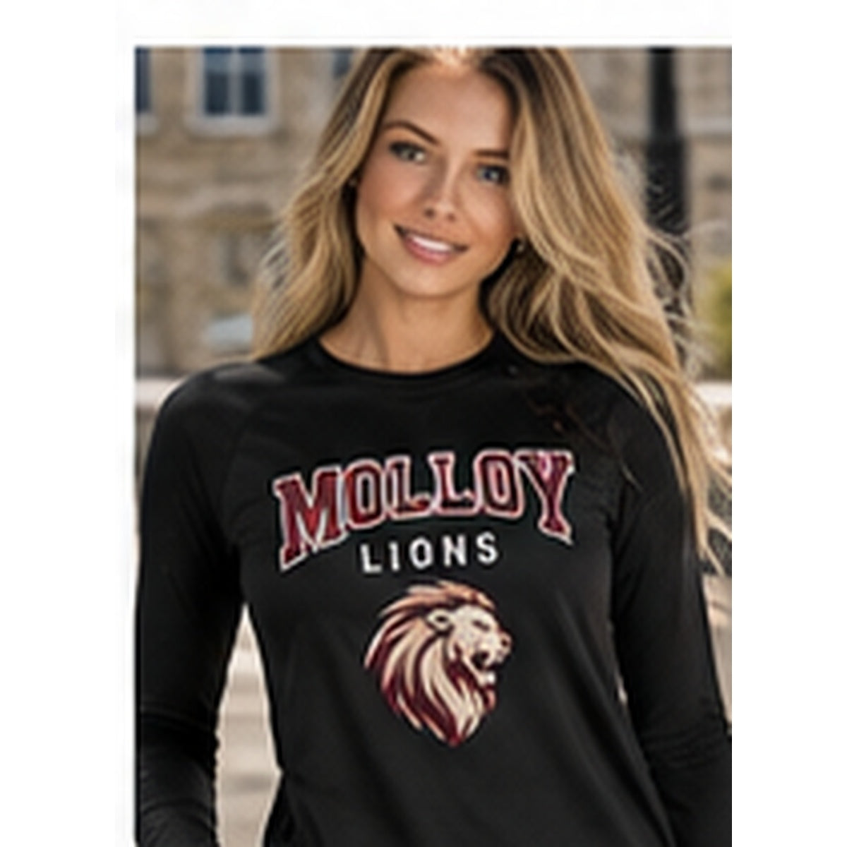 Molloy Lions collegiate long sleeve tee lifestyle thumbnail