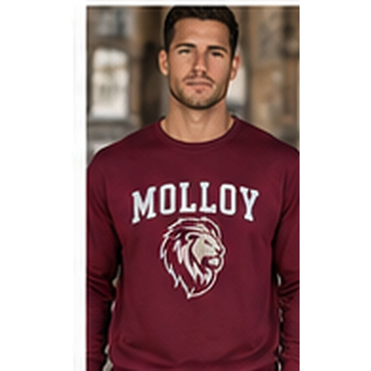 Molloy Lions Heritage Crewneck Sweatshirt maroon lifestyle thumbnail