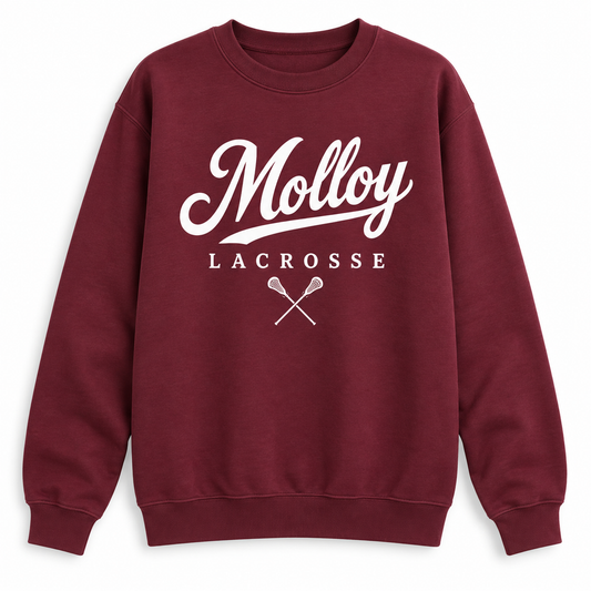 Molloy Women's Lacrosse Script Sweatshirt — Maroon