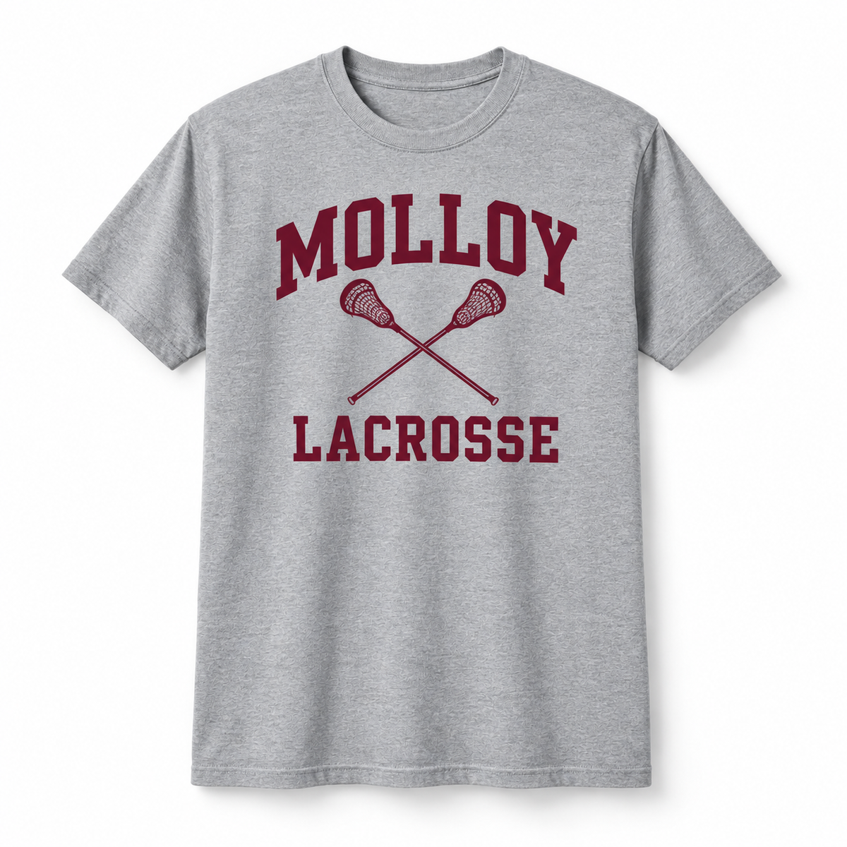 Molloy Lacrosse Collegiate Tee — Heather Gray