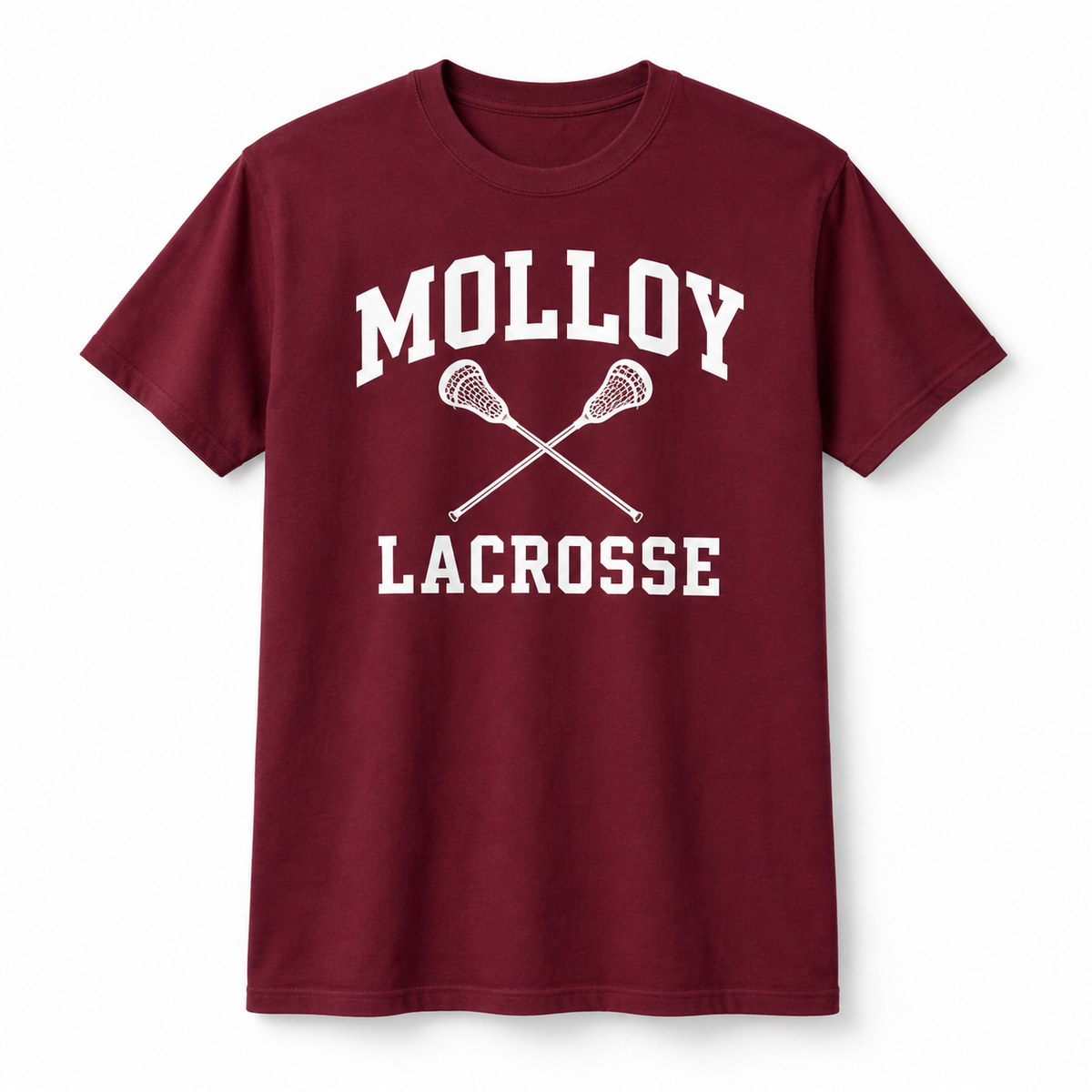 Molloy Lacrosse Collegiate Tee — Maroon