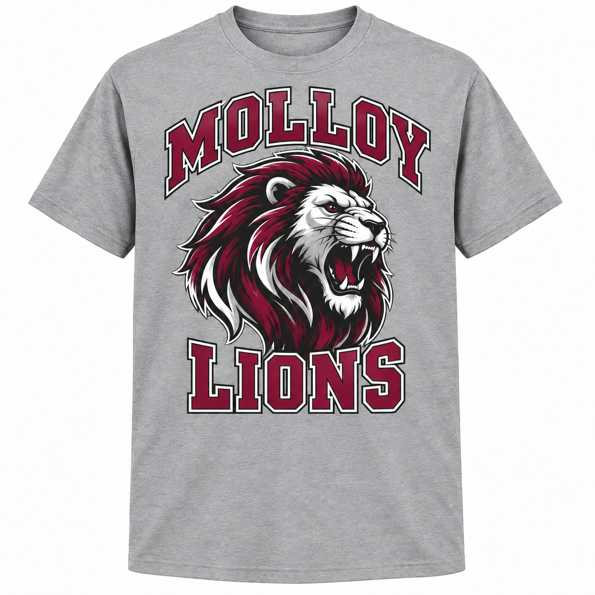 Molloy Lions Roar Tee — Heather Gray