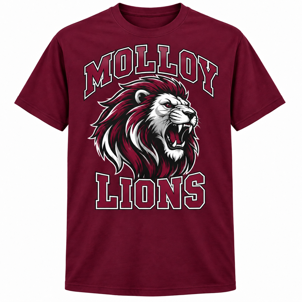 Molloy Lions Roar Tee — Maroon