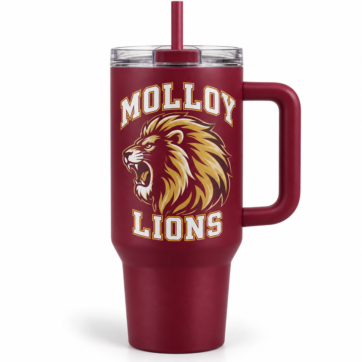 Molloy Lions Mascot Handled Tumbler — Classic