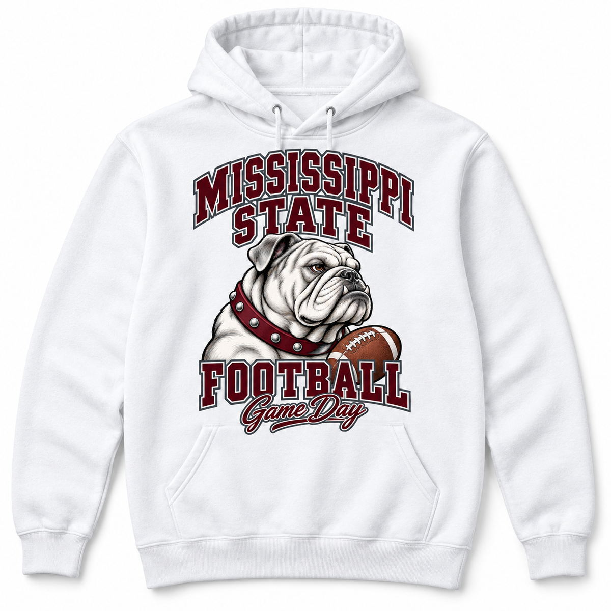 Mississippi State Mascot Game Day Pullover Hoodie in White