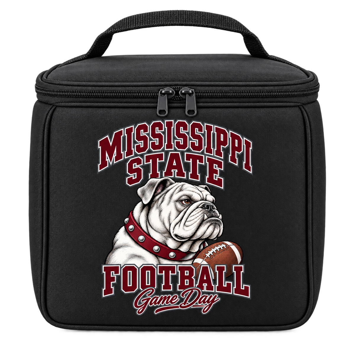 Mississippi State Mascot Insulated Lunch Bag — Black