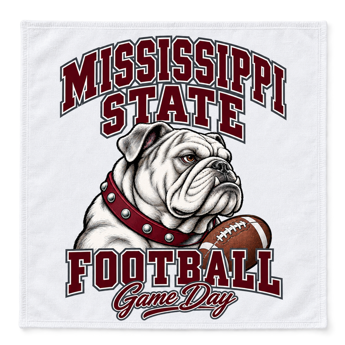 Mississippi State Mascot Game Day Rally Towel — White