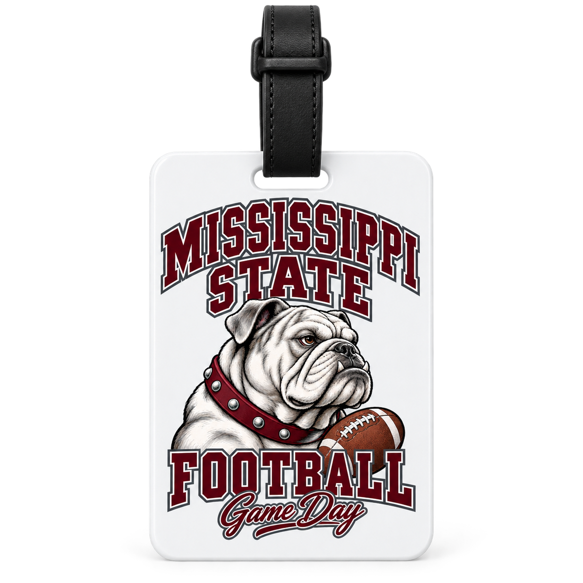 Mississippi State Mascot Backpack & Luggage Tag — White