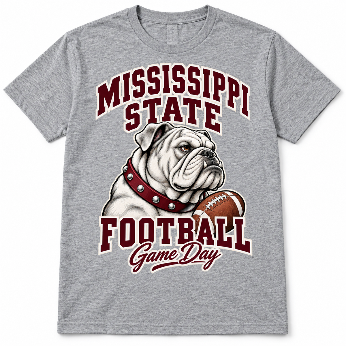 Mississippi State Mascot Game Day T-Shirt in Heather Gray