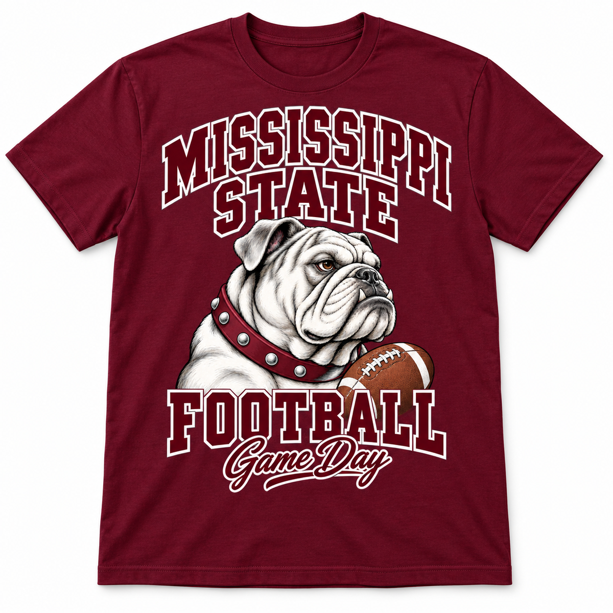 Mississippi State Mascot Game Day T-Shirt in Maroon