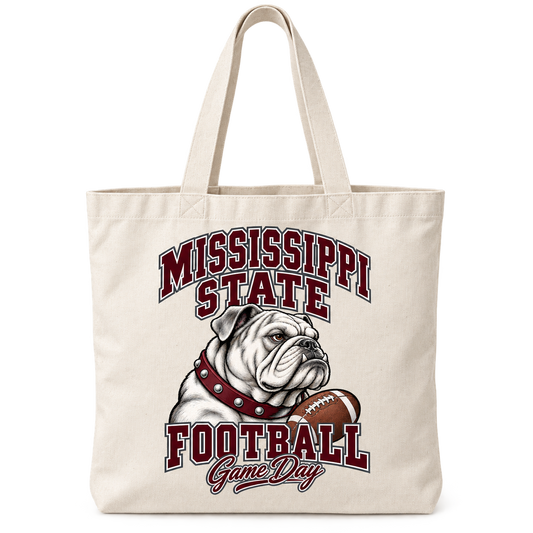 Mississippi State Mascot Everyday Tote Bag — Natural