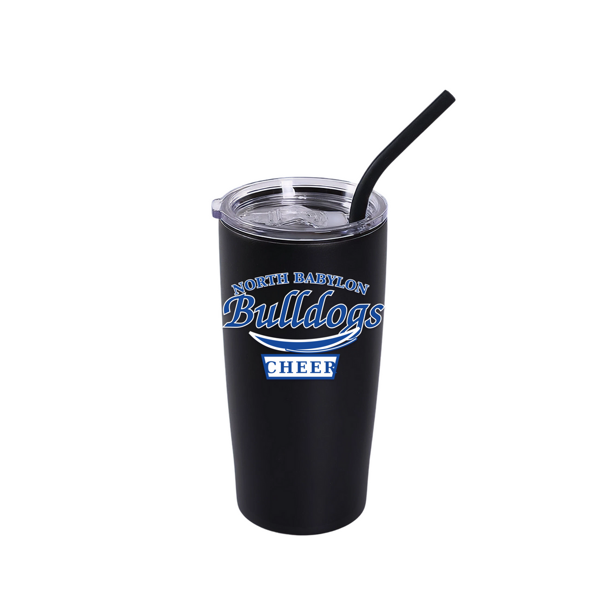 North Babylon Bulldogs Cheer 20 oz classic tumbler in Black