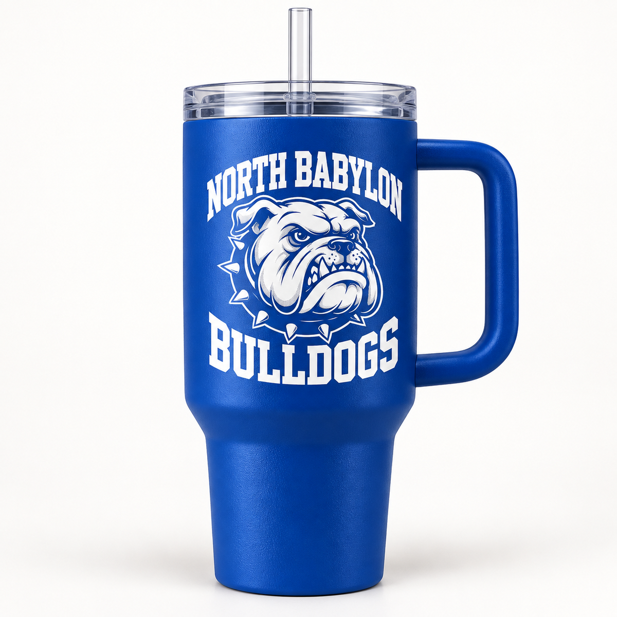North Babylon Bulldogs handled tumbler in Royal Blue