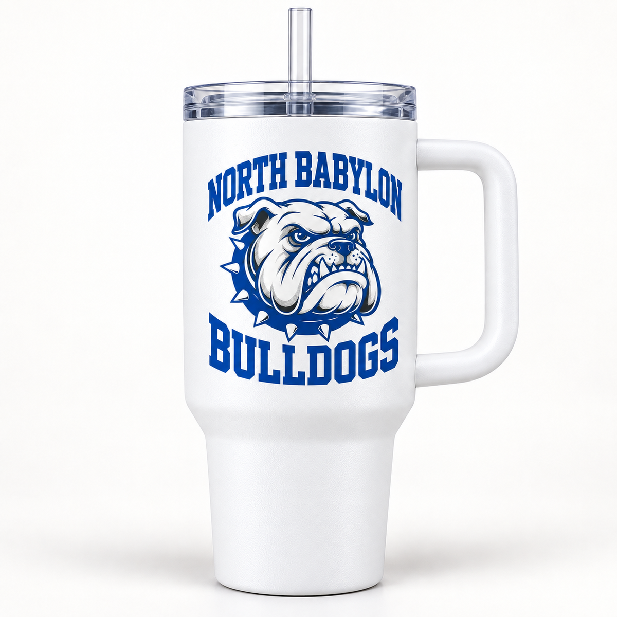 North Babylon Bulldogs handled tumbler in White