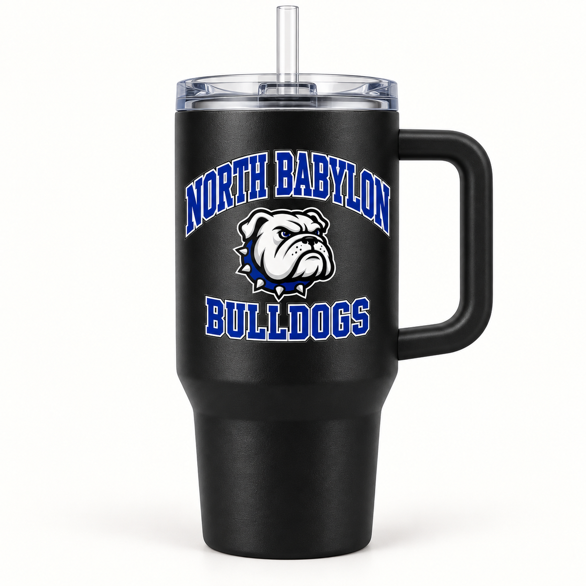 North Babylon Bulldogs Campus Handled Tumbler — Black