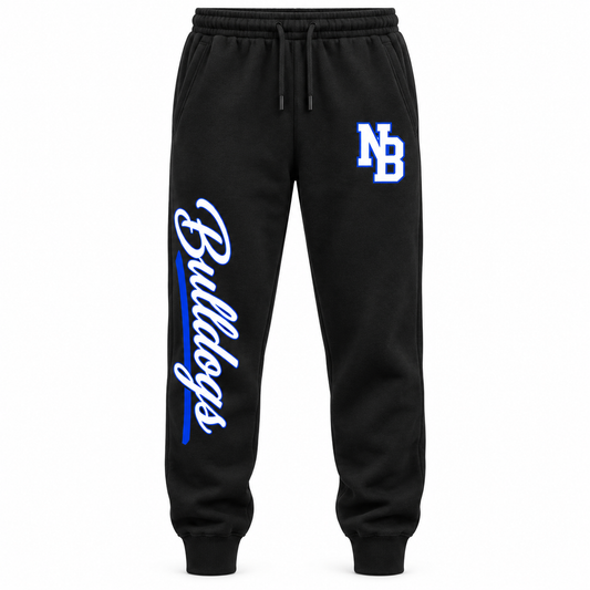 North Babylon Bulldogs Campus Script Joggers in Black