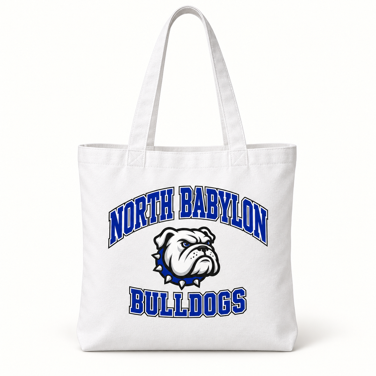 North Babylon Bulldogs Campus Everyday Tote Bag — White