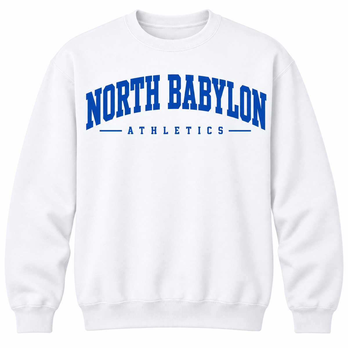 North Babylon Collegiate Athletics Unisex Crewneck — White