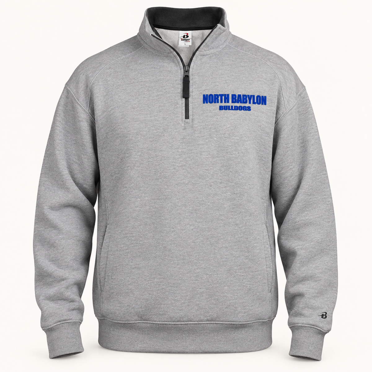 North Babylon Fleece Quarter-Zip in Oxford, front view