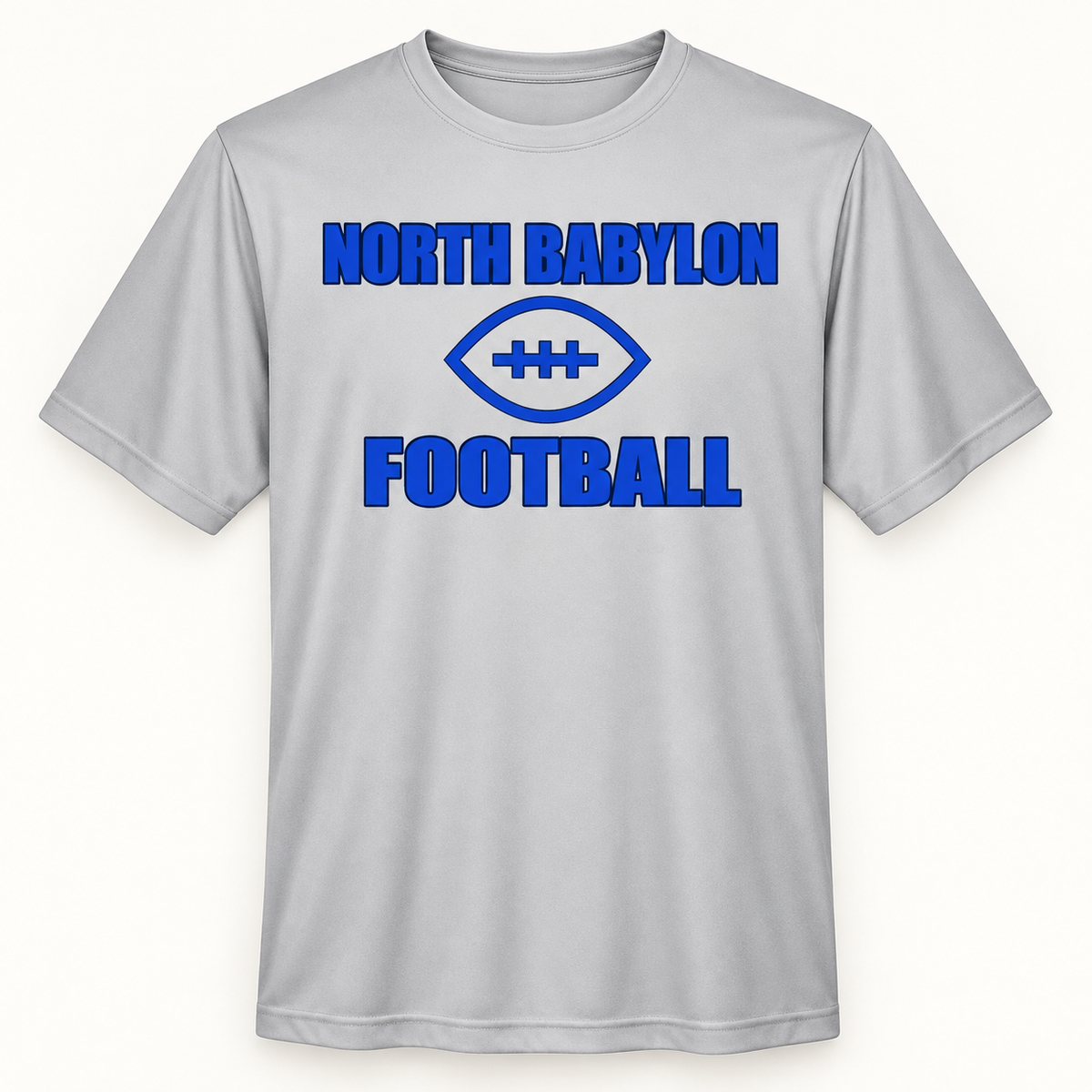 North Babylon Football Performance Shirt in Sport Silver, front view