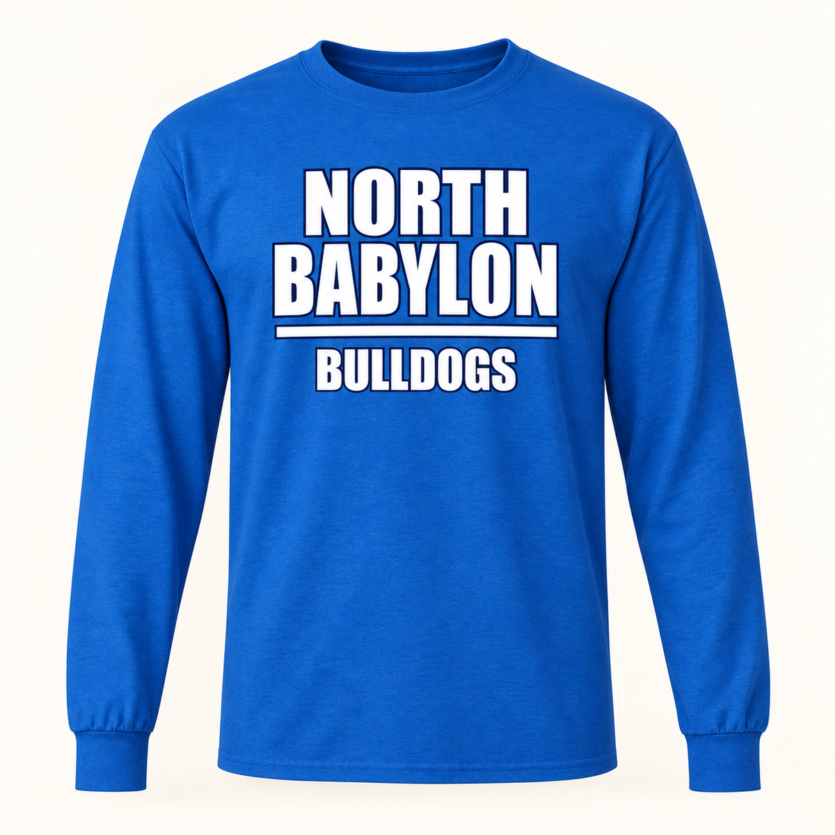 North Babylon Long-Sleeve T-Shirt in Royal, front view
