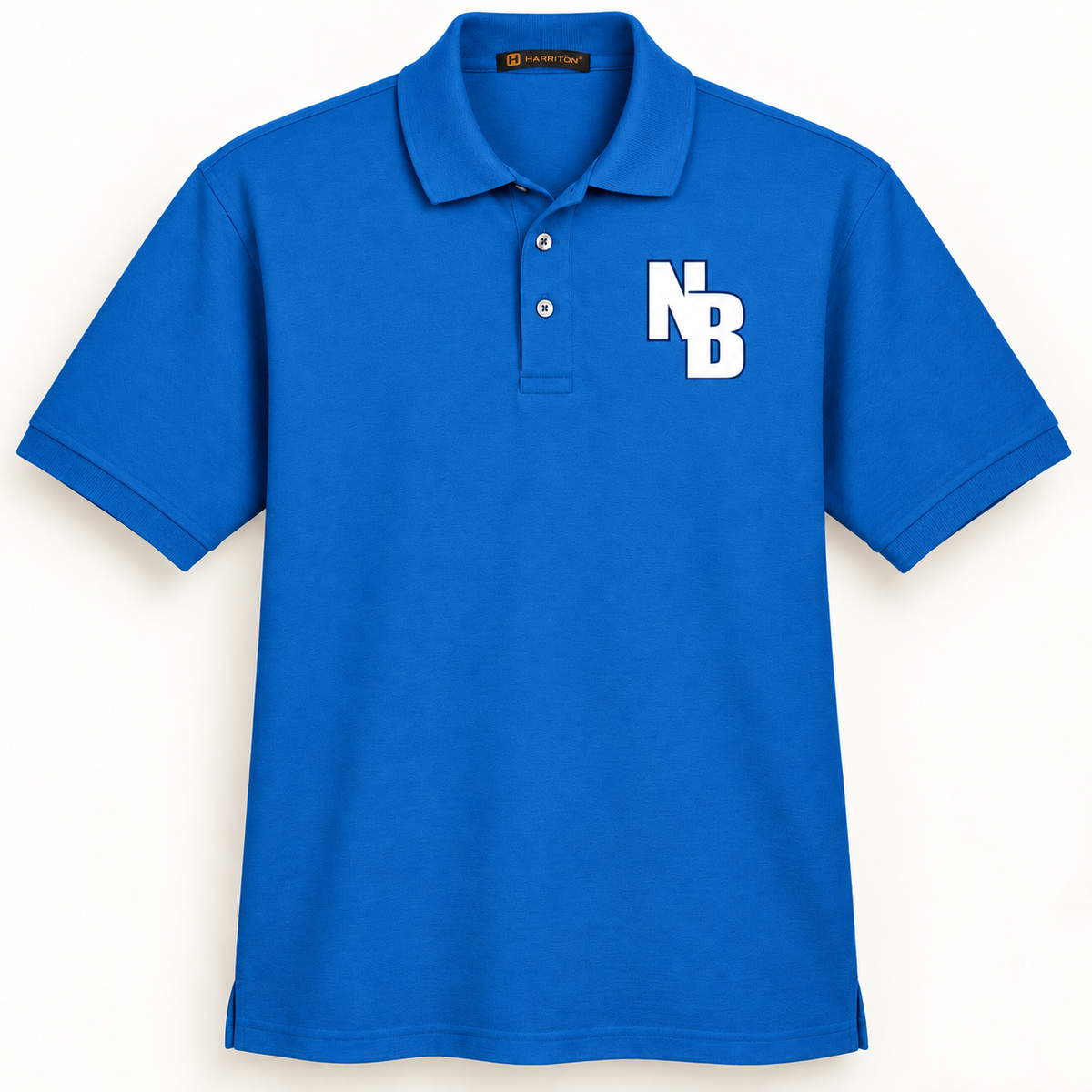 North Babylon NB Classic Piqué Polo in True Royal, front view