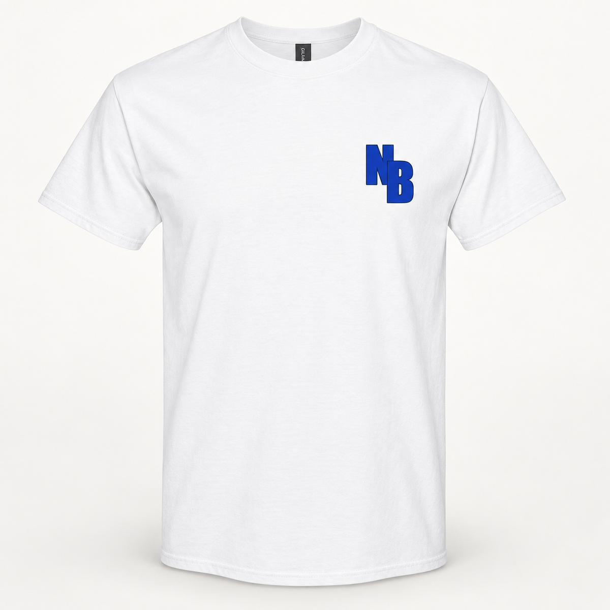 North Babylon NB Monogram T-Shirt in White, left-chest print