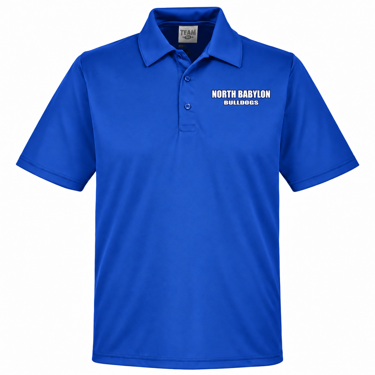 North Babylon Performance Polo in Sport Royal, front view