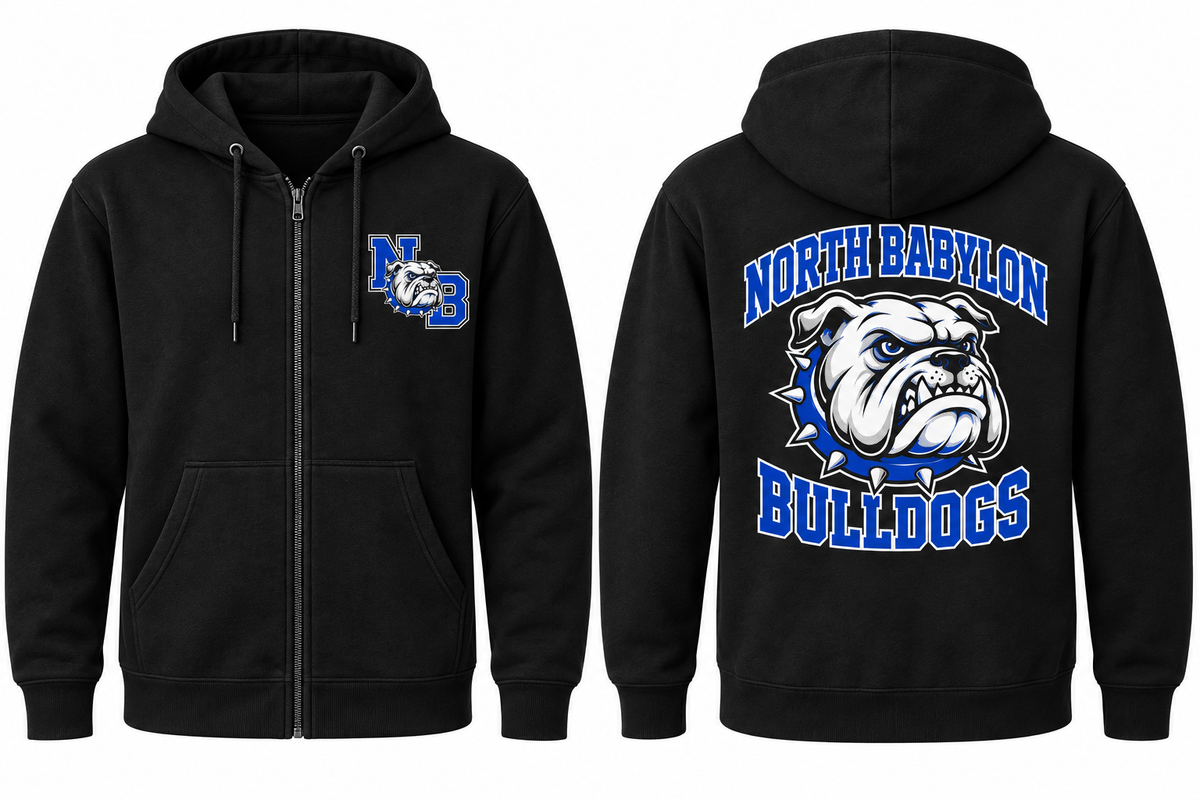 North Babylon zip front and back