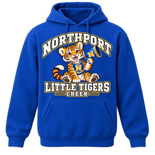Northport Little Tigers Cheer Adult Pullover Hoodie — Royal