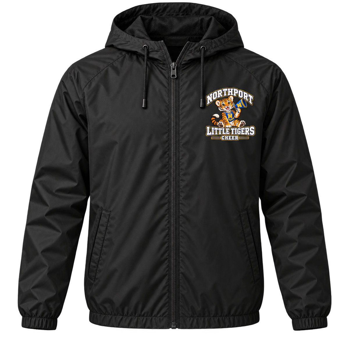 Northport Little Tigers Cheer Adult Windbreaker — Black