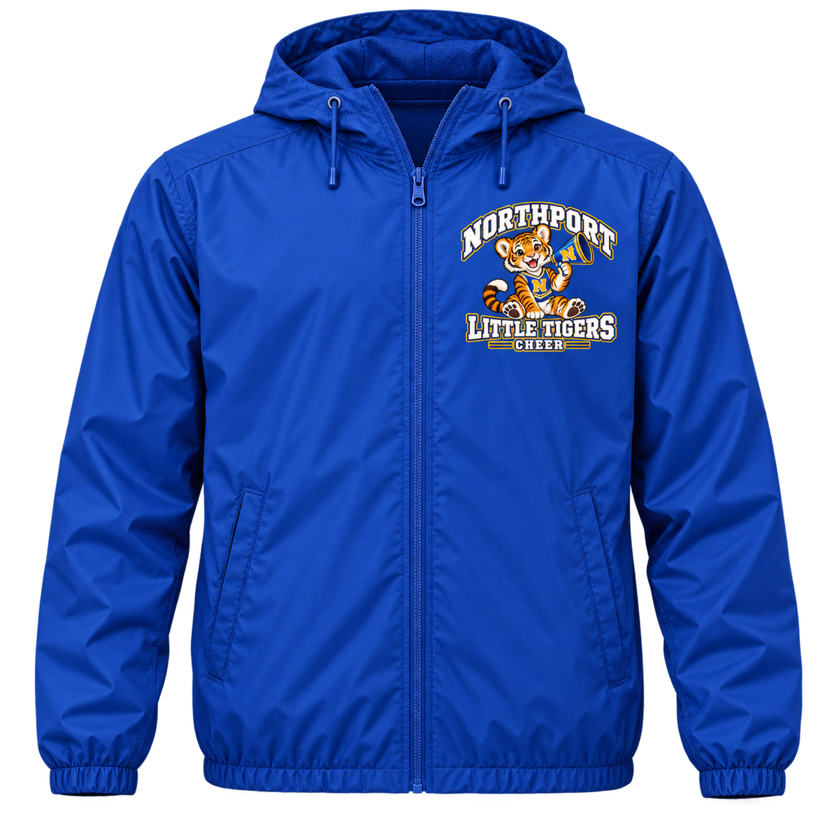 Northport Little Tigers Cheer Adult Windbreaker — Royal
