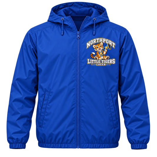 Northport Little Tigers Cheer Adult Windbreaker — Royal