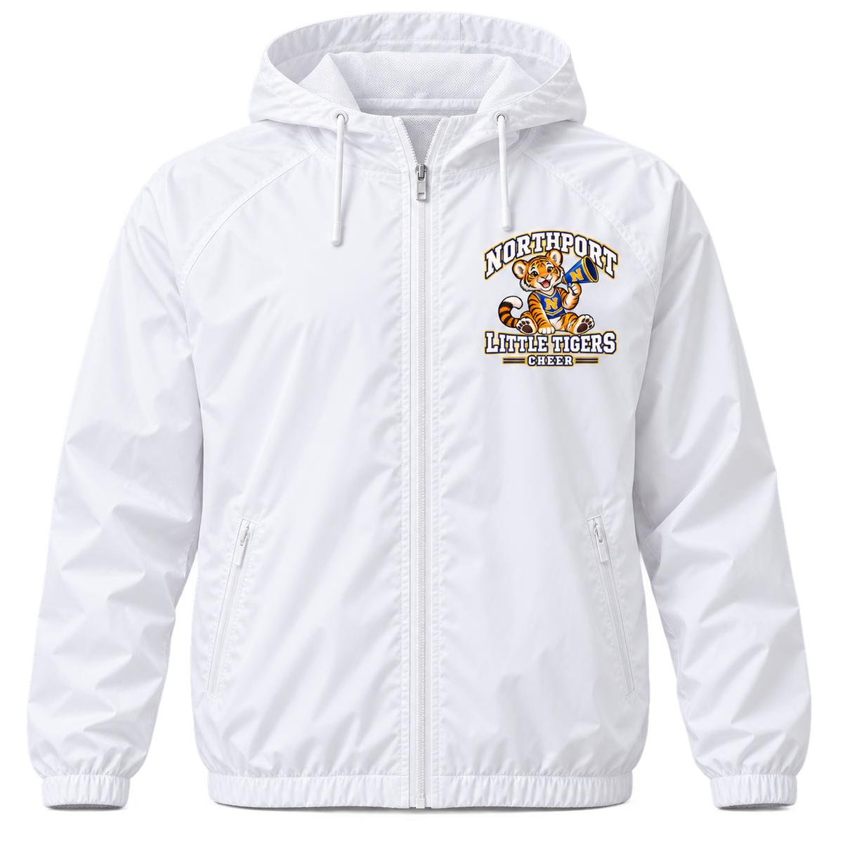 Northport Little Tigers Cheer Adult Windbreaker — White