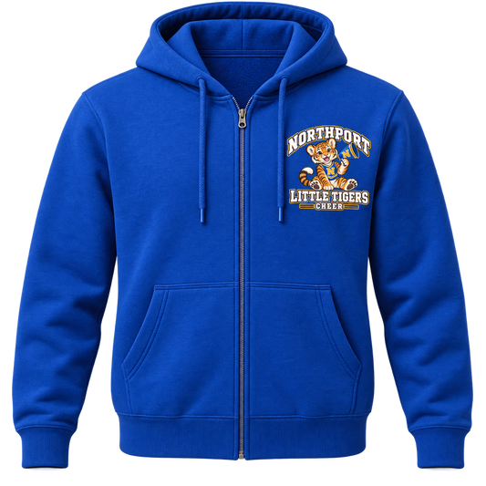 Northport Little Tigers Cheer Adult Full-Zip Hoodie — Royal