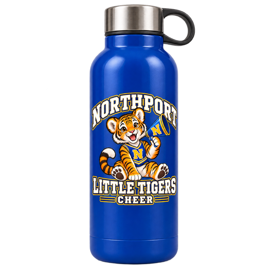 Northport Little Tigers Cheer 20 oz Water Bottle — Royal