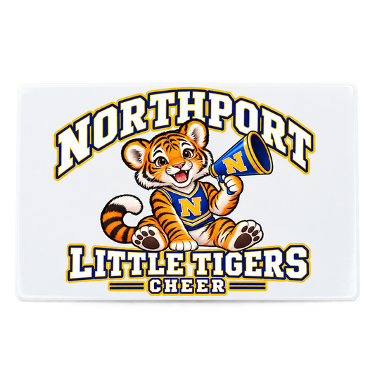 Northport Little Tigers Cheer Bumper Sticker — White