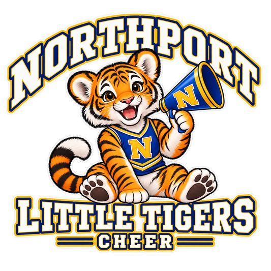 Northport Little Tigers Cheer Wall Decal — Blue & Gold