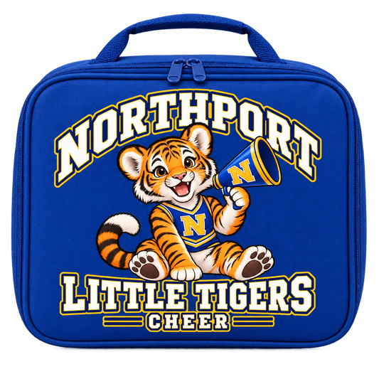 Northport Little Tigers Cheer Lunch Bag — Royal