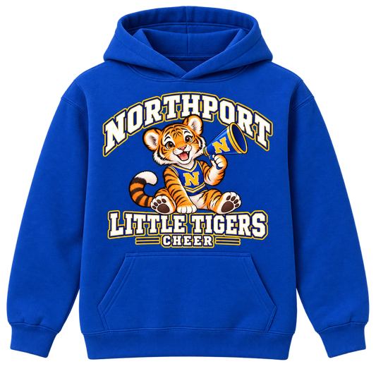 Northport Little Tigers Cheer Youth Pullover Hoodie — Royal