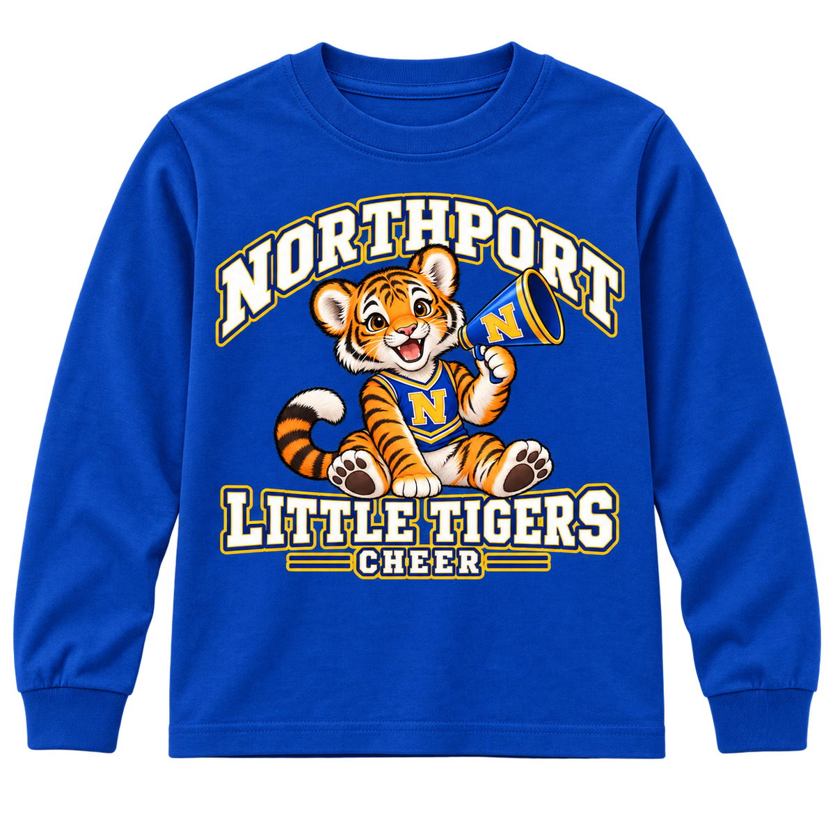 Northport Little Tigers Cheer Youth Long Sleeve — Royal