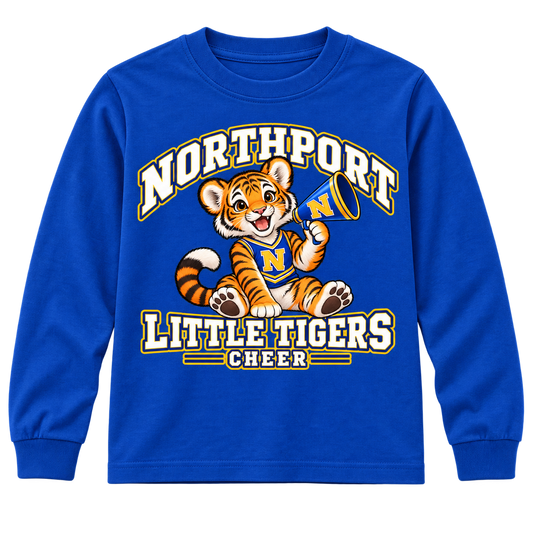 Northport Little Tigers Cheer Youth Long Sleeve — Royal