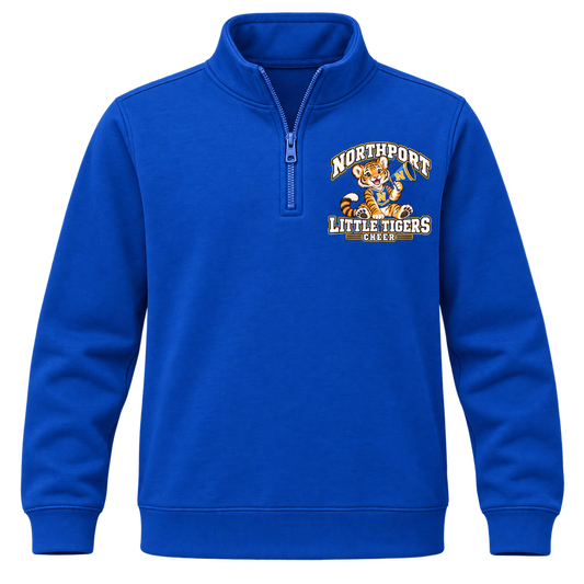 Northport Little Tigers Cheer Youth Quarter-Zip Pullover — Royal