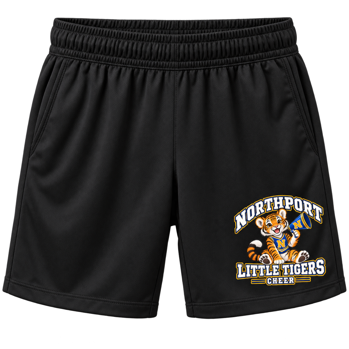 Northport Little Tigers Cheer Youth Athletic Shorts — Black