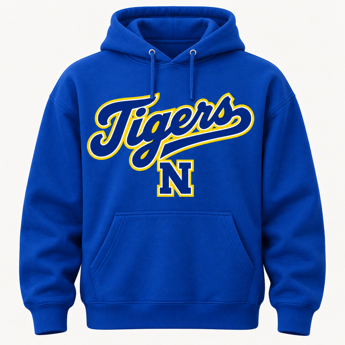 Northport Tigers Youth Script Heritage royal blue hoodie