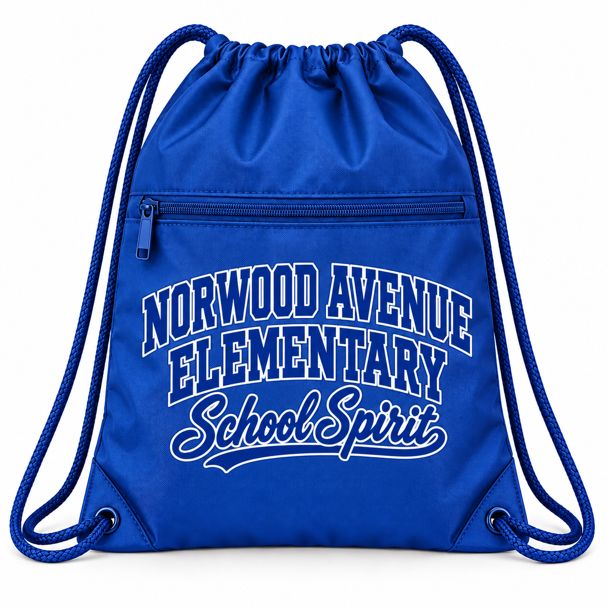 Norwood Avenue Elementary School Spirit Zip-Pocket Cinch Bag
