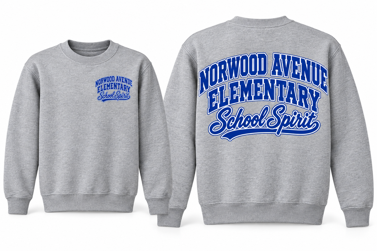 Norwood Avenue Elementary School Spirit Youth Crewneck