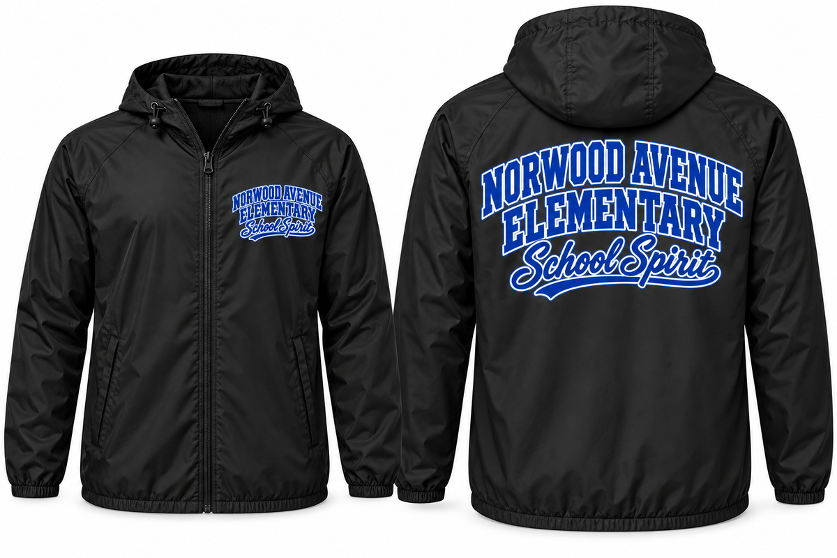 Norwood Avenue Elementary School Spirit Adult Windbreaker